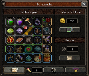 Schatzsuche Interface